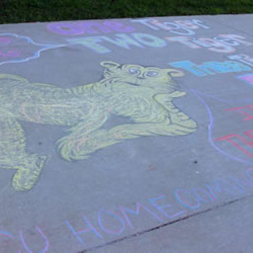 Homecoming Chalk Art