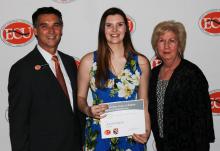 Shelby Baker receives two scholarship awards.