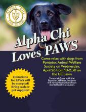 Alpha Chi PAWS Poster