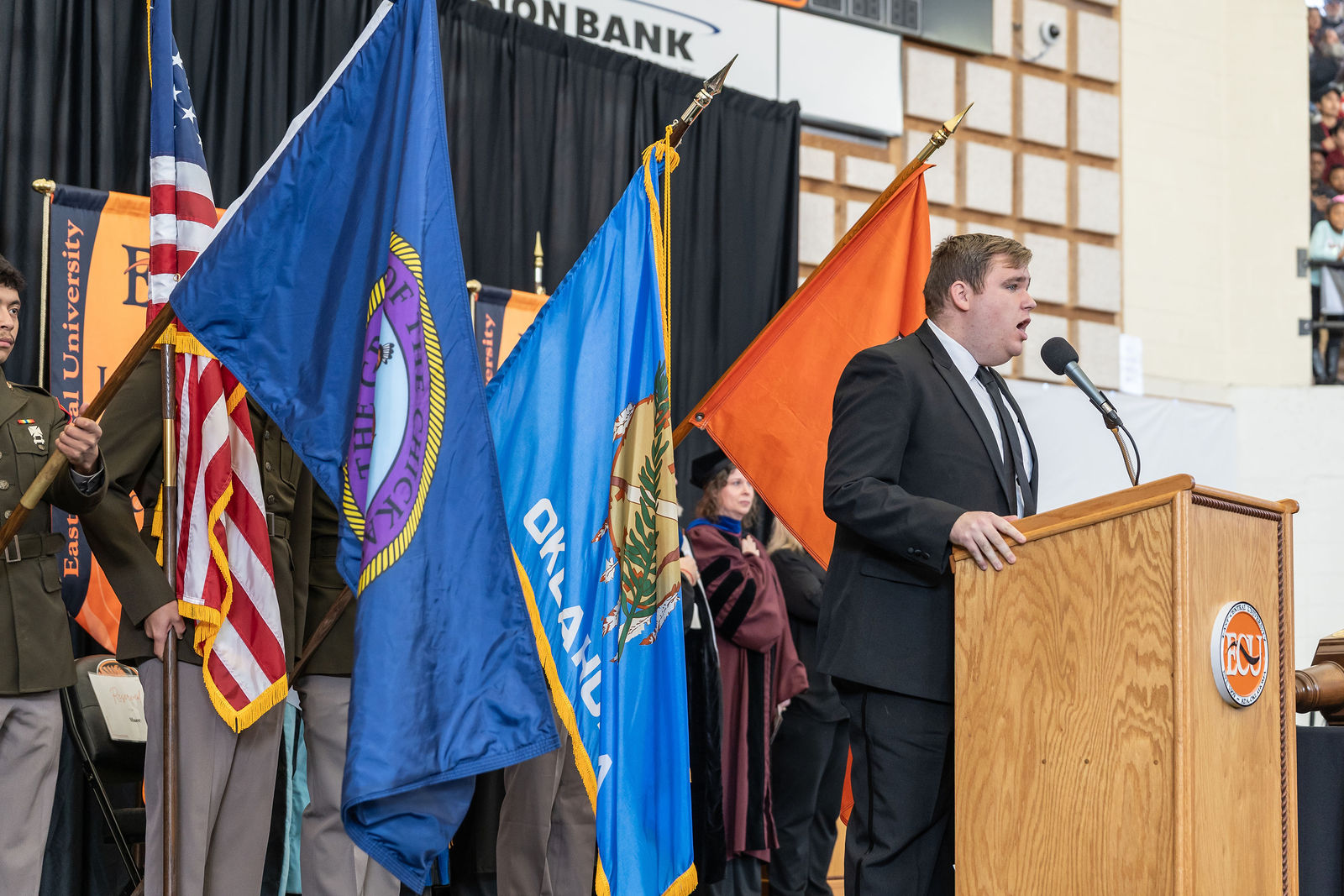 Adam Park sings the National Anthem