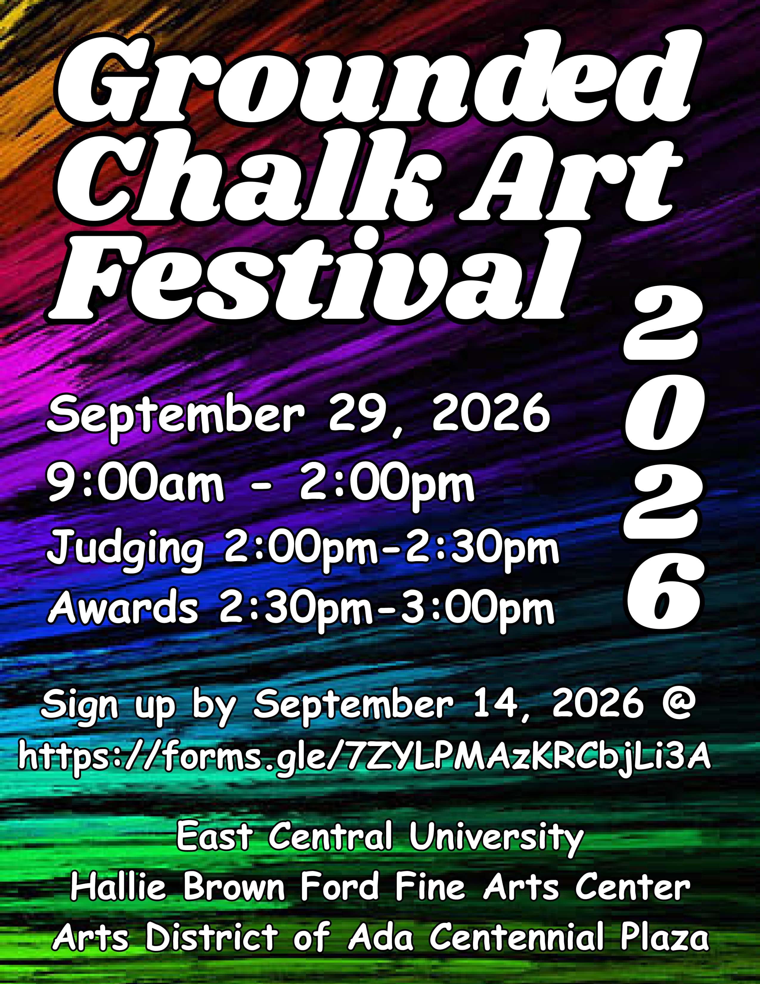 Grounded Chalk Art Festival Flyer 2026