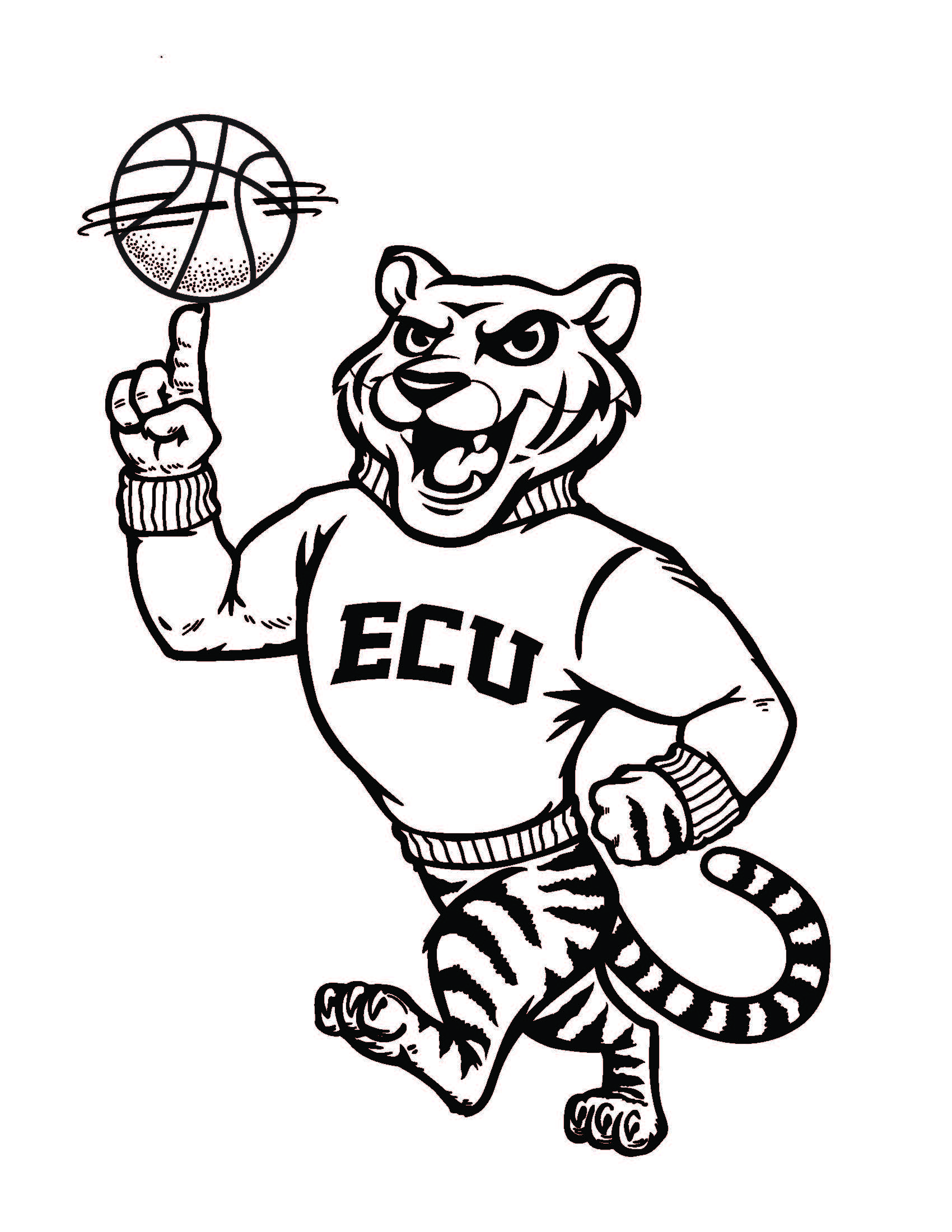 Roary spinning basketball