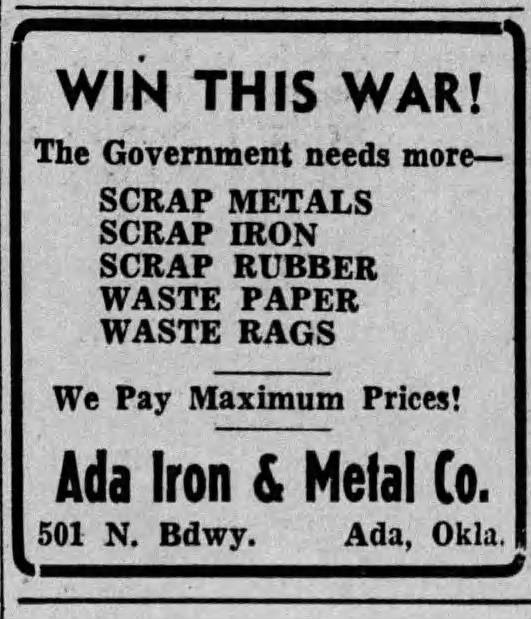 Ada Iron ad from 1941