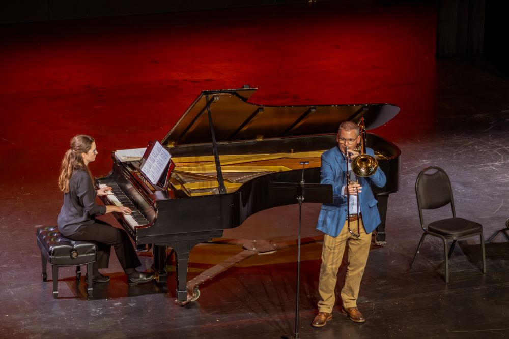 Faculty members performing