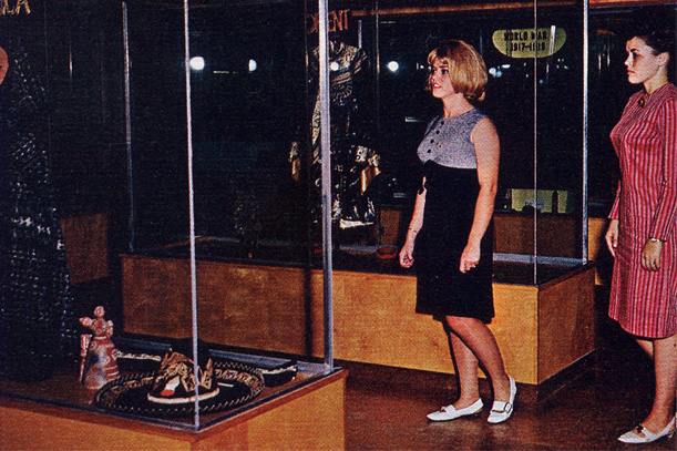 Nancy Parmenter and Linda Starky are impressed by East Central's museum.