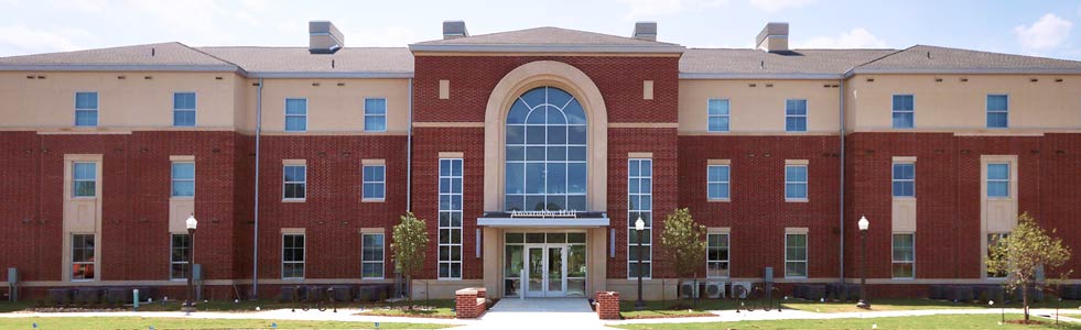 Front of new residence hall