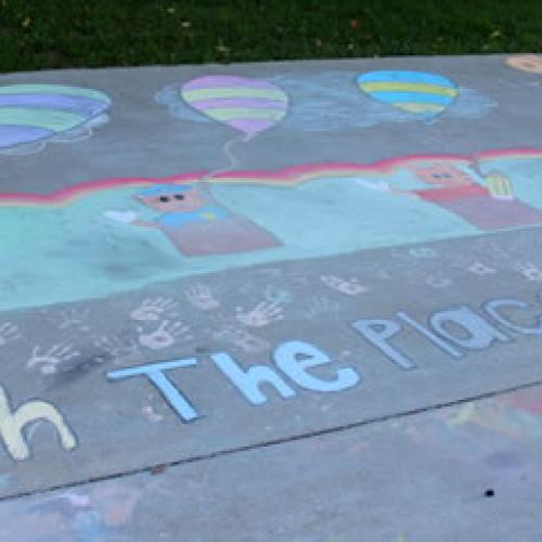 Homecoming Chalk Art