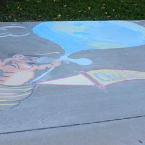 Homecoming Chalk Art