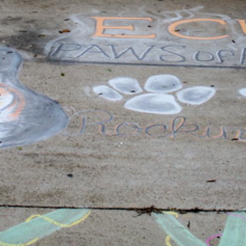 Homecoming Chalk Art and Banners