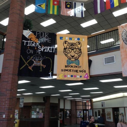 Homecoming Chalk Art and Banners