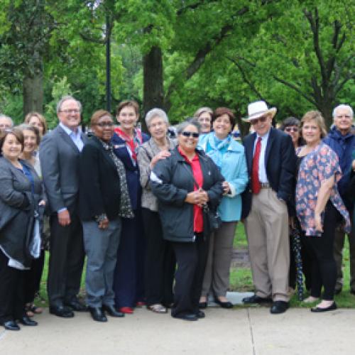 Bench dedication for Carlotta Lockmiller. 5/9/2019