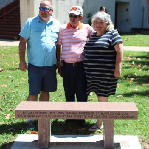 Bench Dedication for Dr. Jack Paschall. 6/25/19