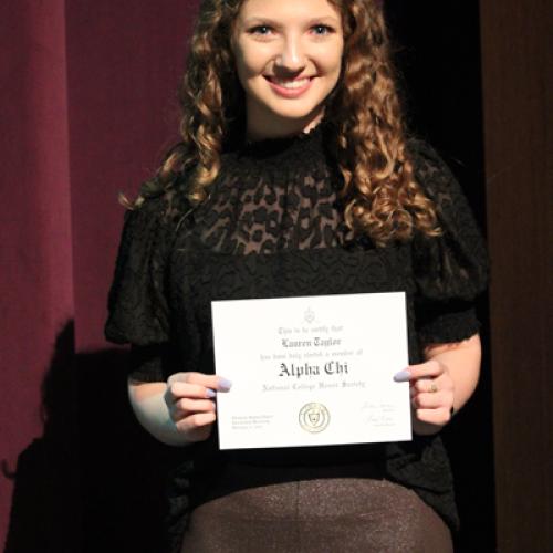Alpha Chi National Honor Society Induction