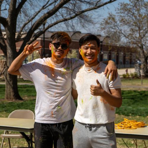ECU students celebrate Holi.