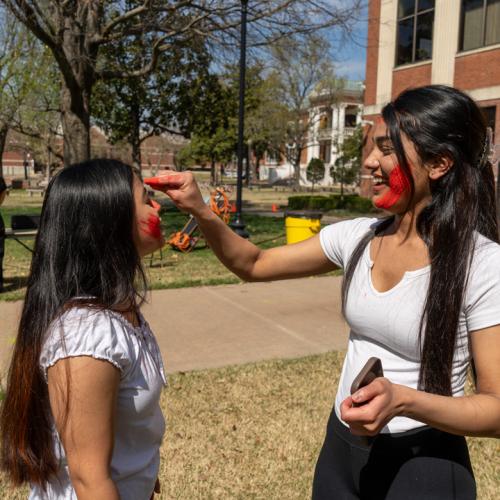 ECU students celebrate Holi.