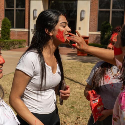 ECU students celebrate Holi.