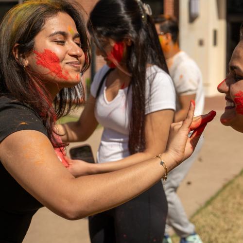 ECU students celebrate Holi.