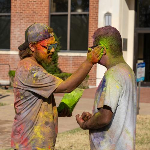ECU students celebrate Holi.
