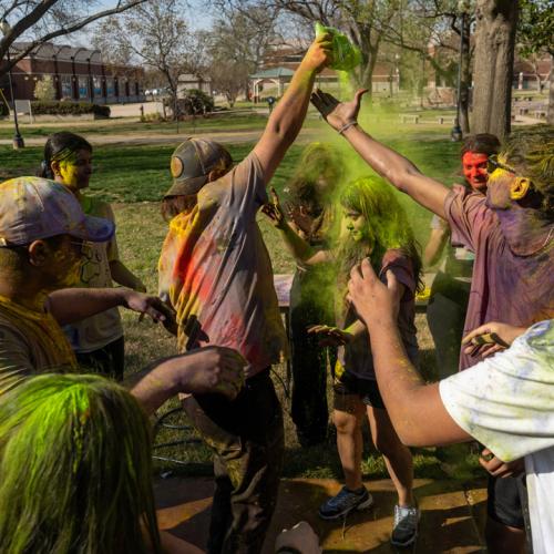 ECU students celebrate Holi.