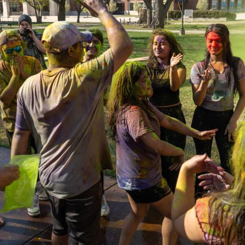 ECU students celebrate Holi.