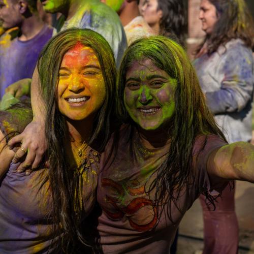 ECU students celebrate Holi.