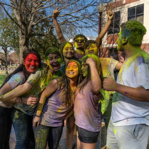 ECU students celebrate Holi.