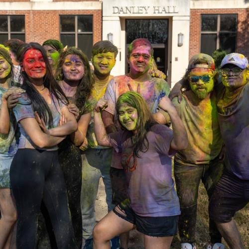 ECU students celebrate Holi.