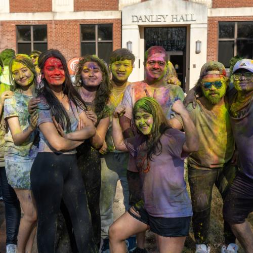 ECU students celebrate Holi.