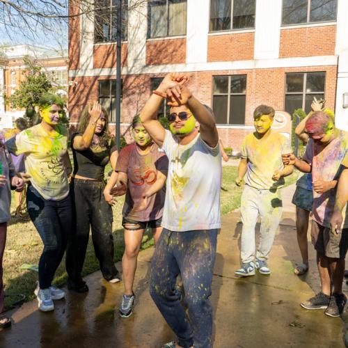 ECU students celebrate Holi.