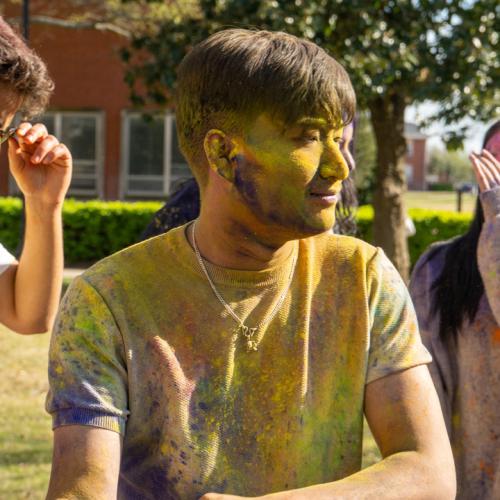 ECU students celebrate Holi.