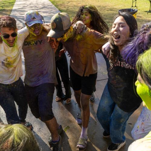 ECU students celebrate Holi.