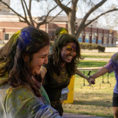 ECU students celebrate Holi.