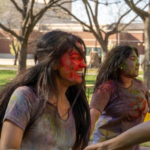 ECU students celebrate Holi.