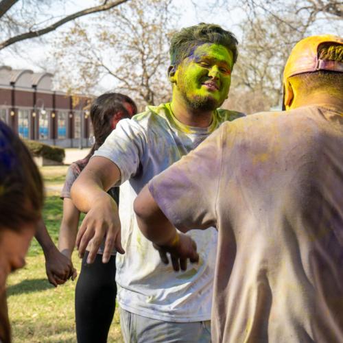 ECU students celebrate Holi.