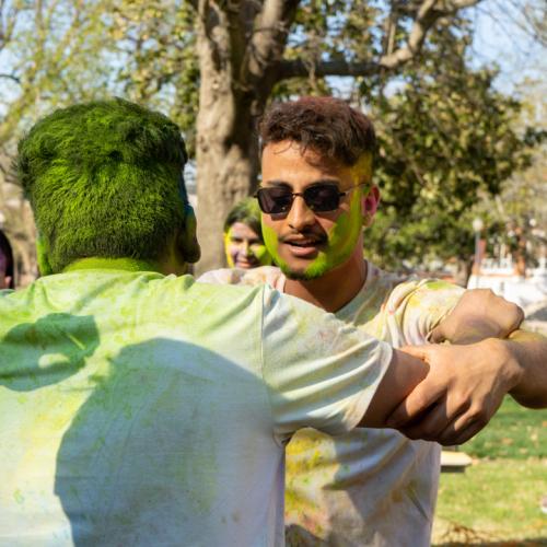 ECU students celebrate Holi.