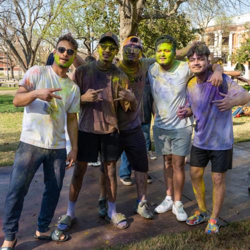 ECU students celebrate Holi.