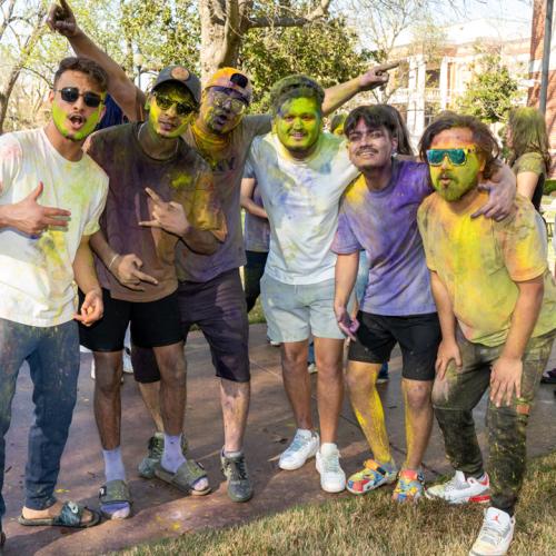 ECU students celebrate Holi.