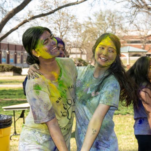 ECU students celebrate Holi.