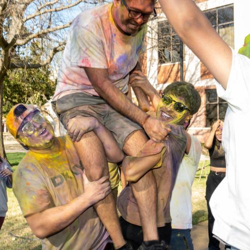 ECU students celebrate Holi.
