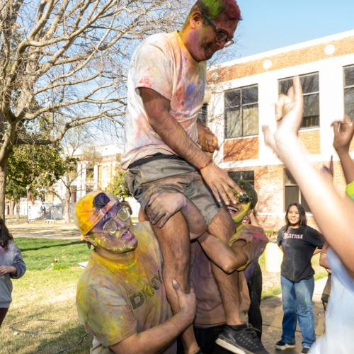 ECU students celebrate Holi.