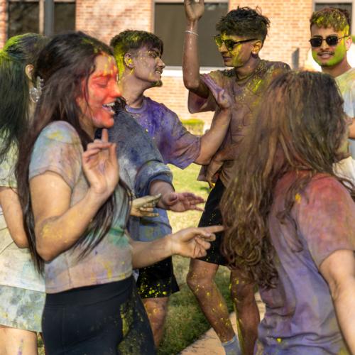ECU students celebrate Holi.