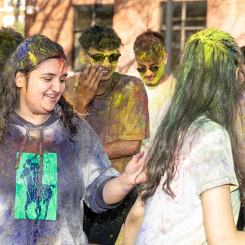 ECU students celebrate Holi.