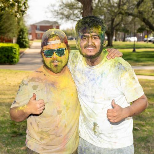 ECU students celebrate Holi.