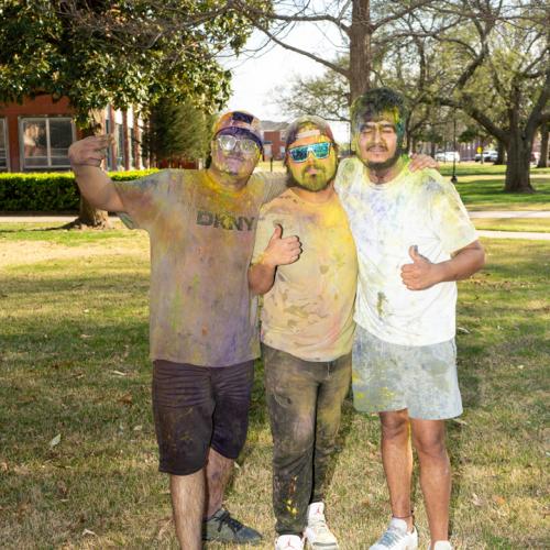 ECU students celebrate Holi.