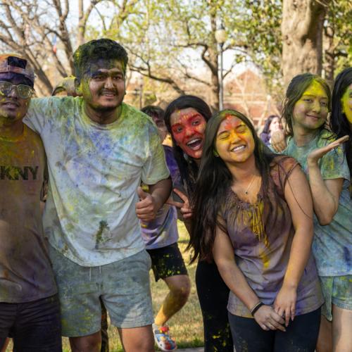 ECU students celebrate Holi.
