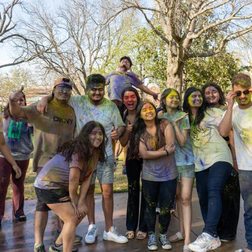 ECU students celebrate Holi.