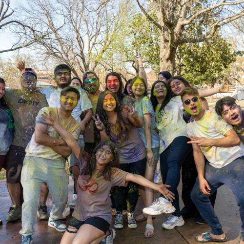 ECU students celebrate Holi.