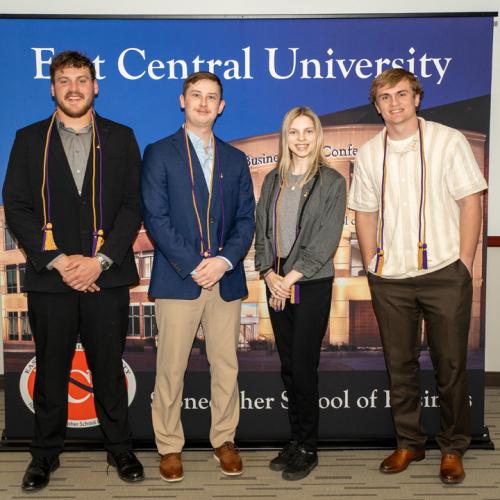 ECU's Delta Mu Delta members.