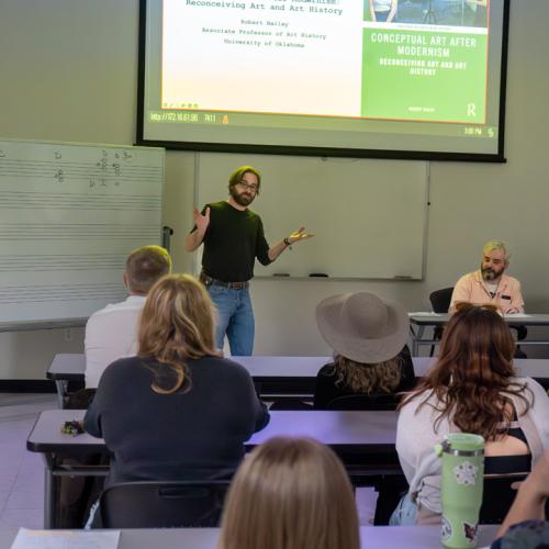Dr. Robert Bailey lectured about his new book at the 2025 Lockmiller Art History Lecture.