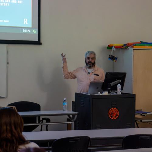 Dr. Robert Bailey lectured about his new book at the 2025 Lockmiller Art History Lecture.
